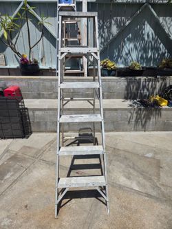 6-Foot Aluminum Step Ladder with Paint Tray $30 OBO