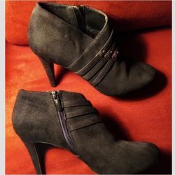 Black Suede Ankle Boot 