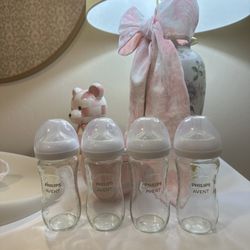 Philips Avent Glass 8 Ounce Bottle - 4 Pack
