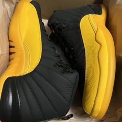 Jordan 12 black university gold 