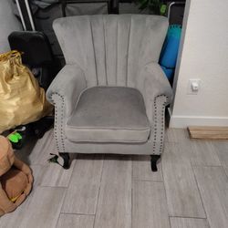 Grey Microfiber Armchair 