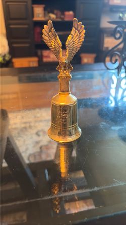 Brass Eagle Topped Decorative Bell