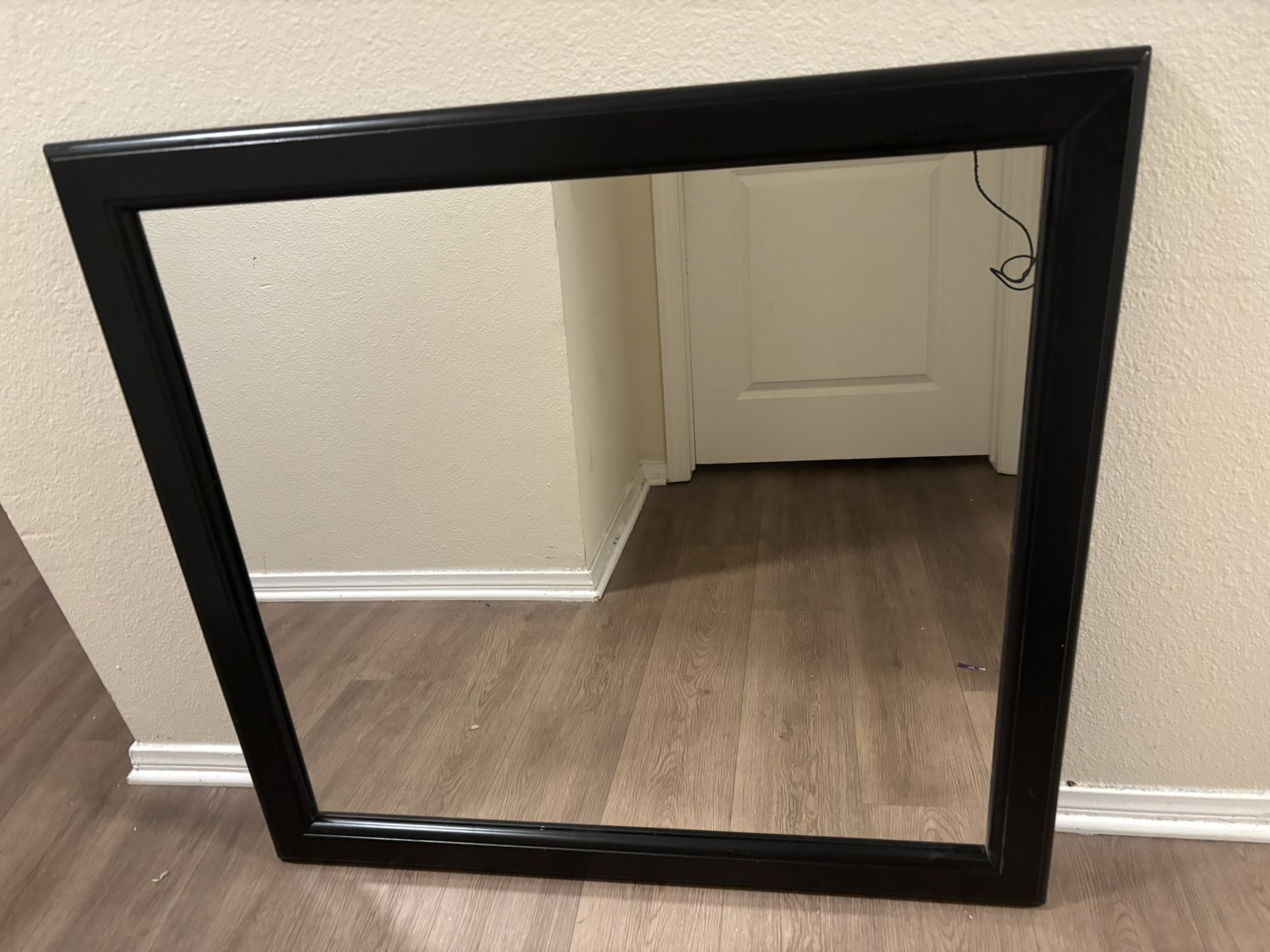 Dark Brown Framed Large Mirror