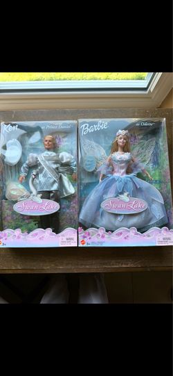 Barbie of Swan Lake 2003 Dolls - Odette & Prince Ken - NRFB Near Pristine