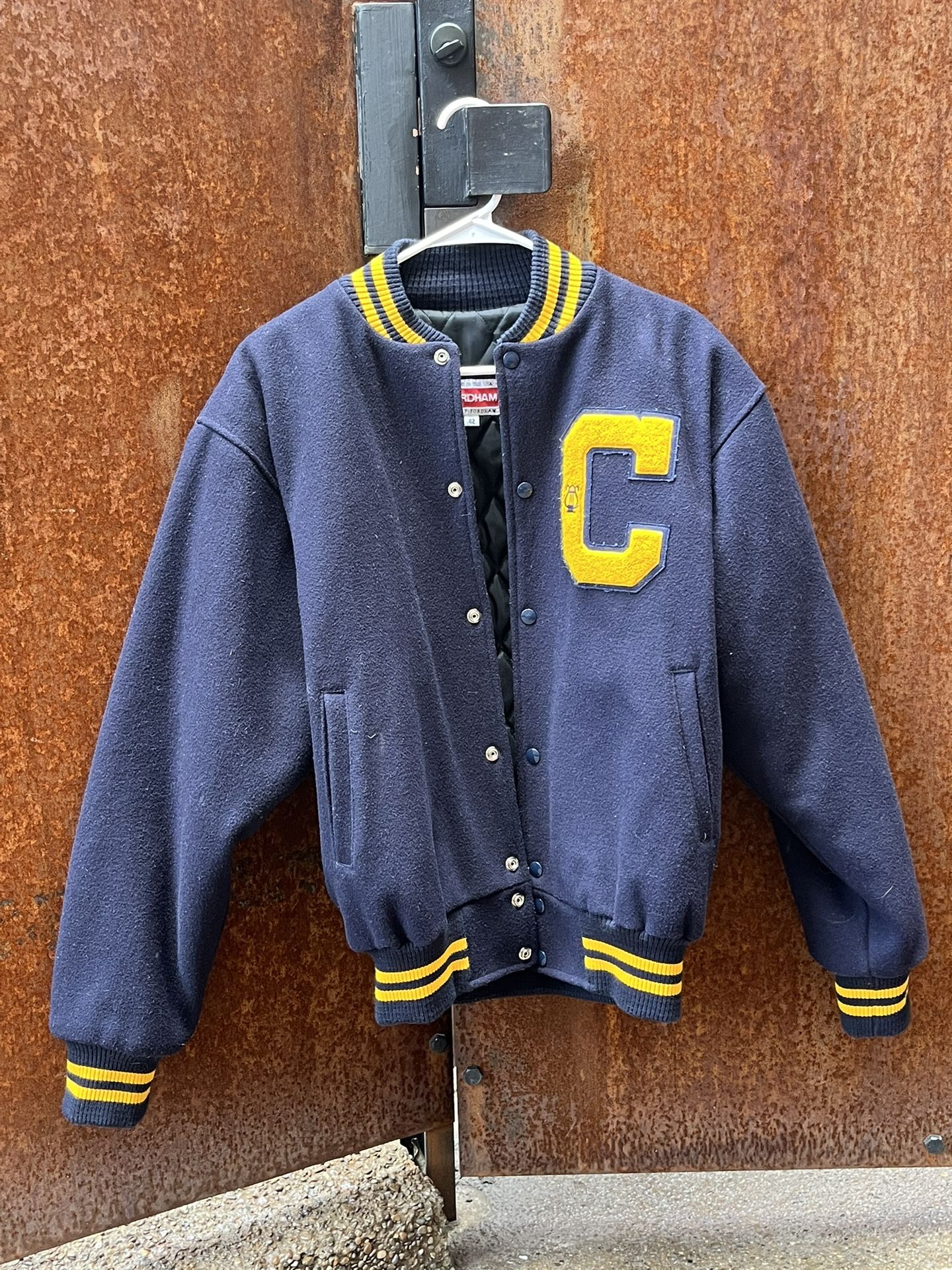 Vintage Fordham Varsity Letterman Jacket Central Catholic Bomber B