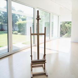 Solid Wood H-Frame Studio Artist Easel – Adjustable Floor Stand