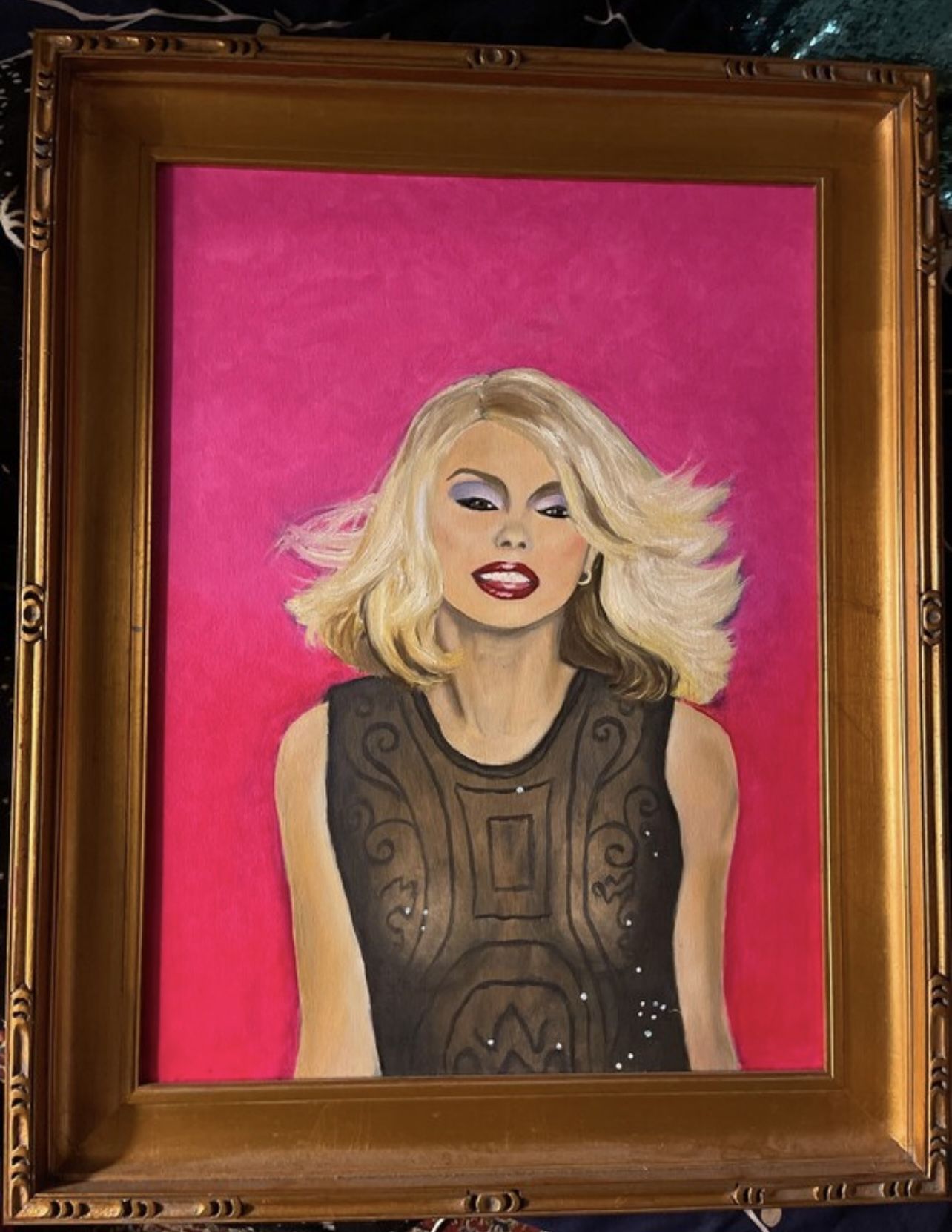Blondie Oil On Canvas Painting 18x24” Plus Frame