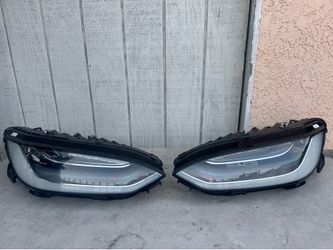 Tesla Model X Headlights Pair 2017 2018 2019 2020 2021 2022 2023 OEM