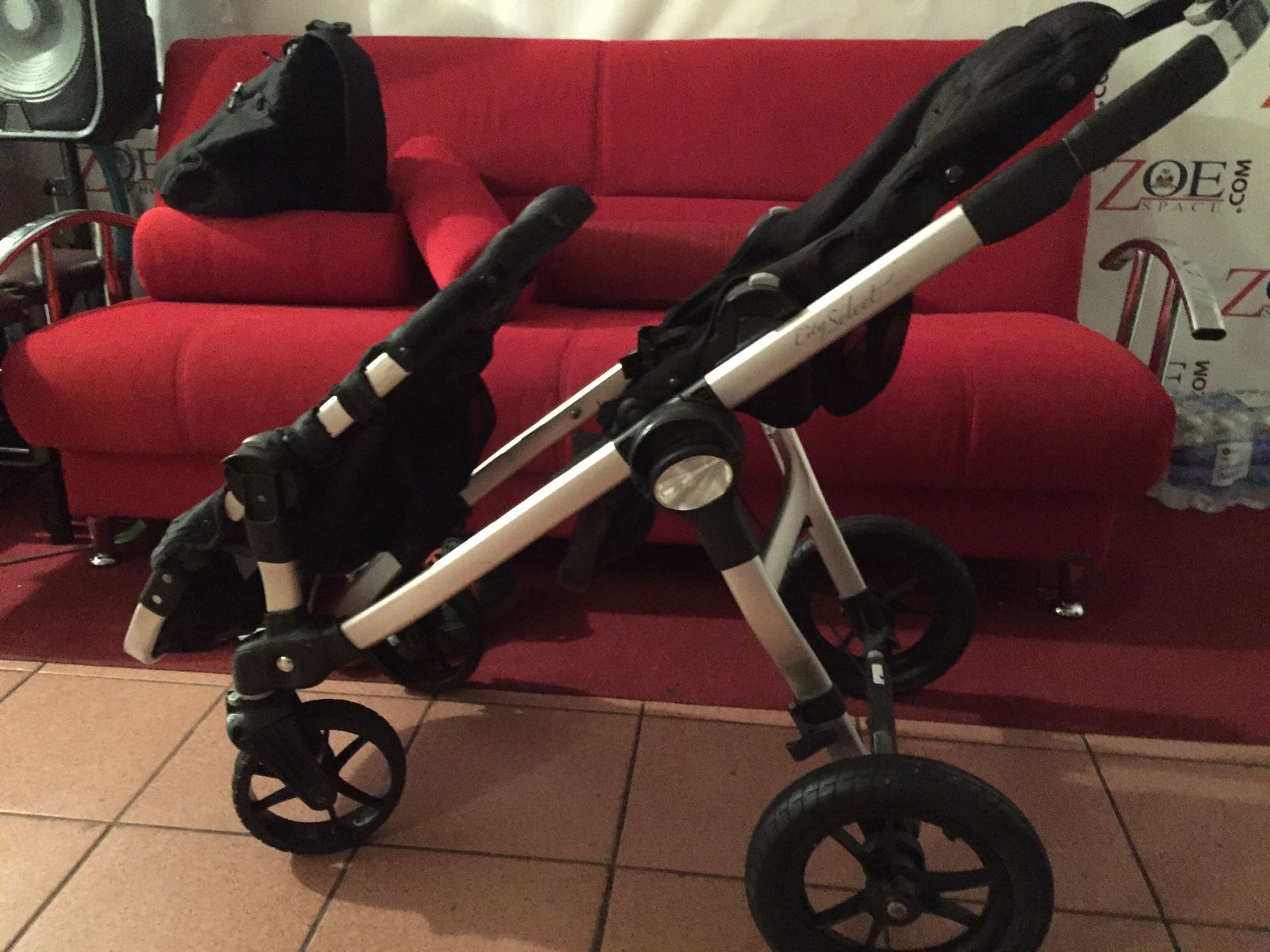 Price firm!Baby jogger double no sunshades