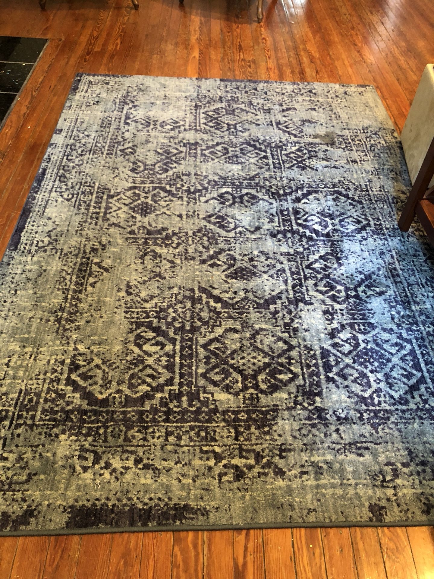 Overdyed area rug