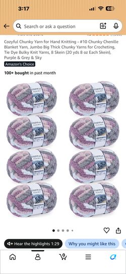 8 skeins of chunky yarn