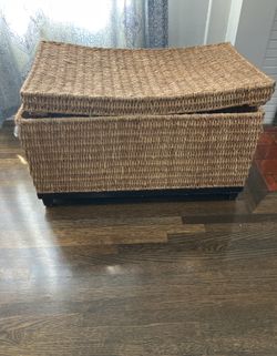 wicker box for storage/organizer