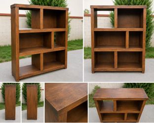 Solid Wood Geometric Bookshelf / Display Shelf 120$