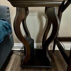 Dark Walnut Shade End Table