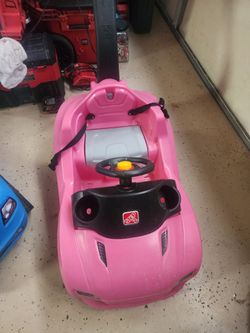 Pink push car toddler