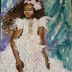 Little Girl Acrylic Painting