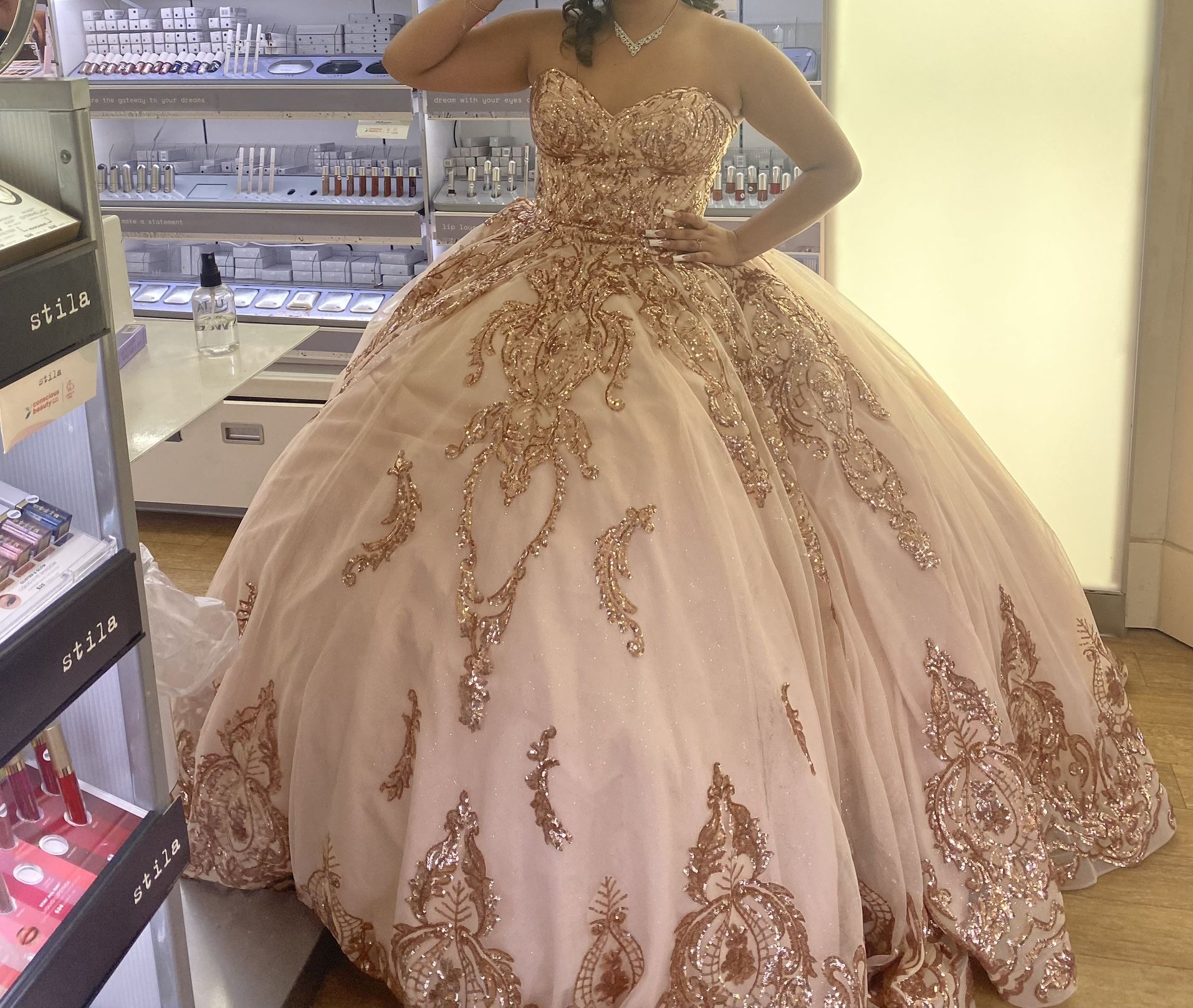 Rose Gold Quince dress size L