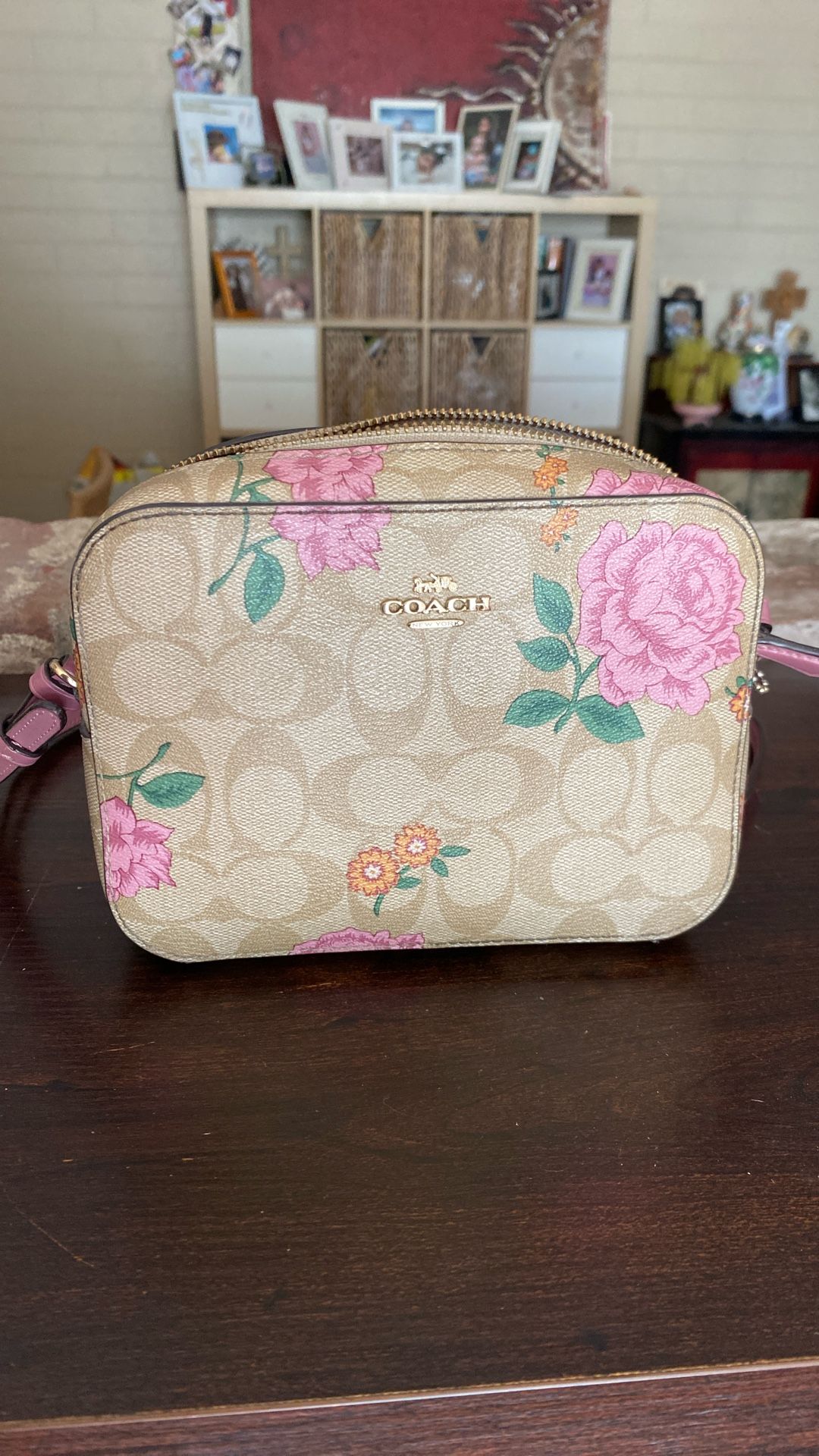 Coach floral-print signature canvas style crossbody