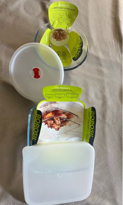 NEW - Borosil 1.3L Mixing Bowl and 1.6L Square Dish Set