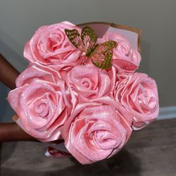 Hand Made Forever Rose Glitter Bouquets