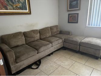 Couch & Ottoman Living Room Set