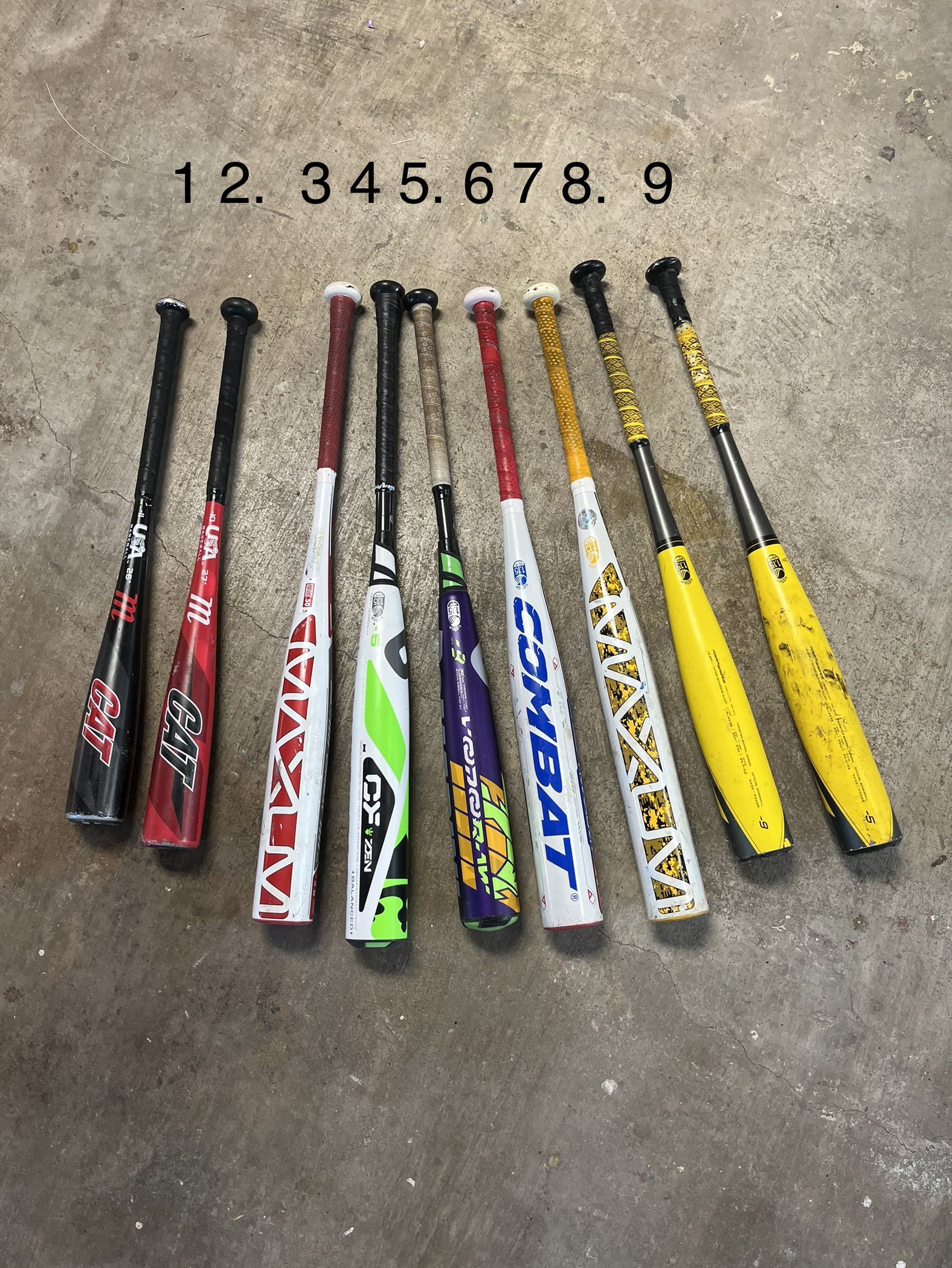 Baseball bats for sale or trade