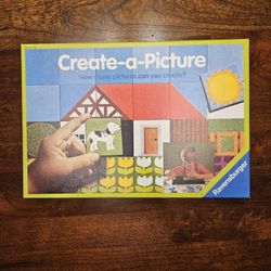 Vintage Ravensburger Create-a-Picture Board Game