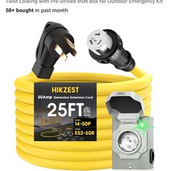 Generator  50 Amp Cord 25”