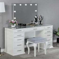 White Vanity Table Set Brand New In  Box 