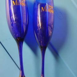 Never Used. Disney Little Mermaid Flute Glasses