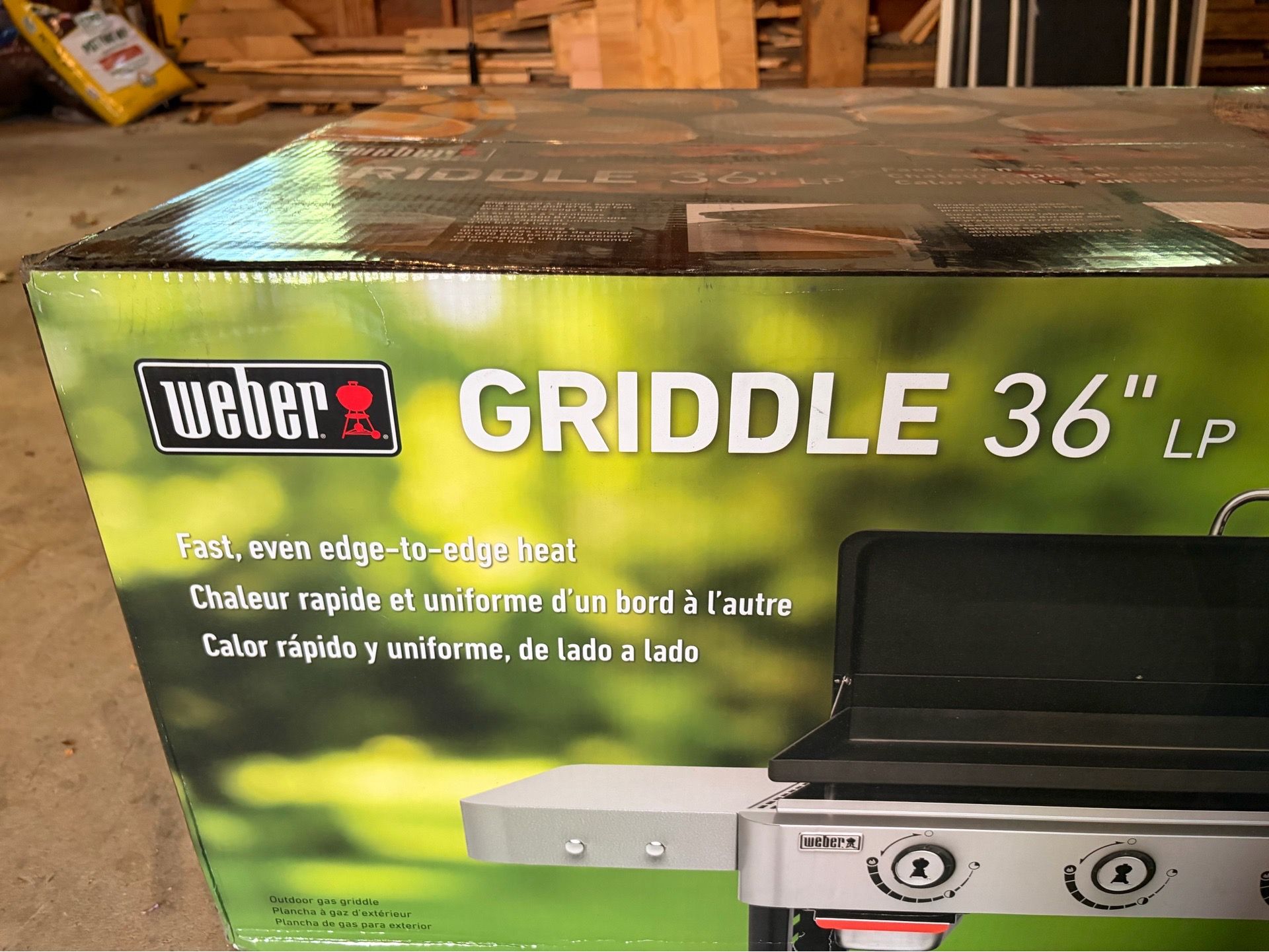 Weber Griddle 36”-4 Burner Propane model (contact info removed)1 New In Box