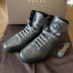 Gucci Platinum High Top Sneakers