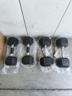 DUMBELLS  RUBBER NEW