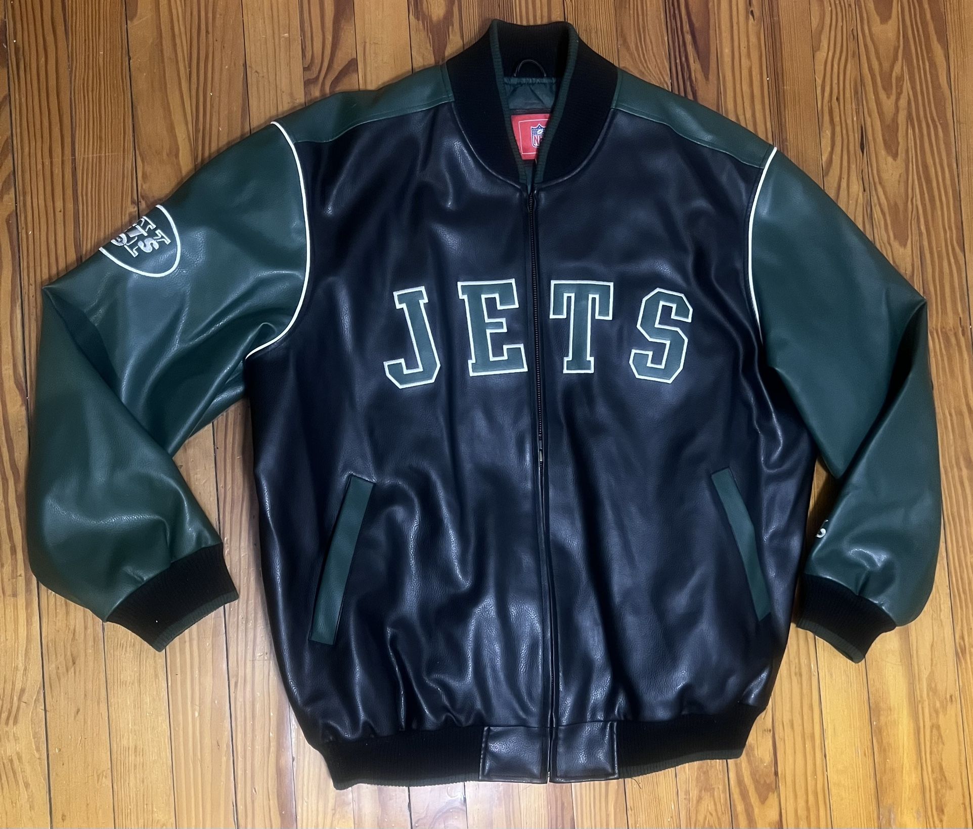 JETS- XL- Faux Leather Men’s Jacket