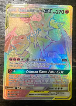 okemon Cosmic Eclipse Hyper Rare Charizard & Braixen GX 251/236