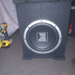 Dual Subwoofer Single 10 Inch Round Ported ☑️