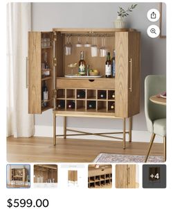 Bar Cabinet With Wine Rack Storage