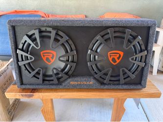 Rockville Car Audio Bundle: RG212CA Dual 12" Slim Vented Powered Subwoofer Enclosure 2000-Watt