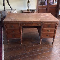 Antique Solid Wood Desk Over 100 Years Old