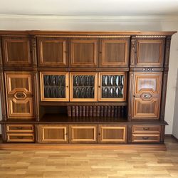 Antique Book And China Shelf