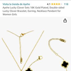 Lucky Clover Set 18 K Gold Played