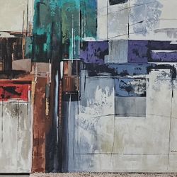 Artist Guild America painting original Art Hand painted Signed  50w”x 40L” Canvas