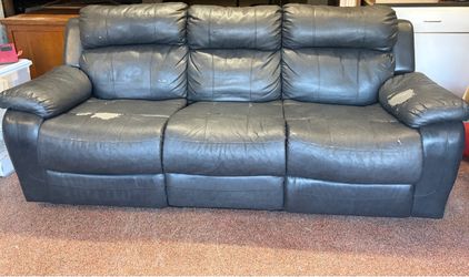 Fee Reclining Couch- Dark Gray