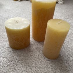 Pottery Barn Single Wick Candles—Set Of 3 