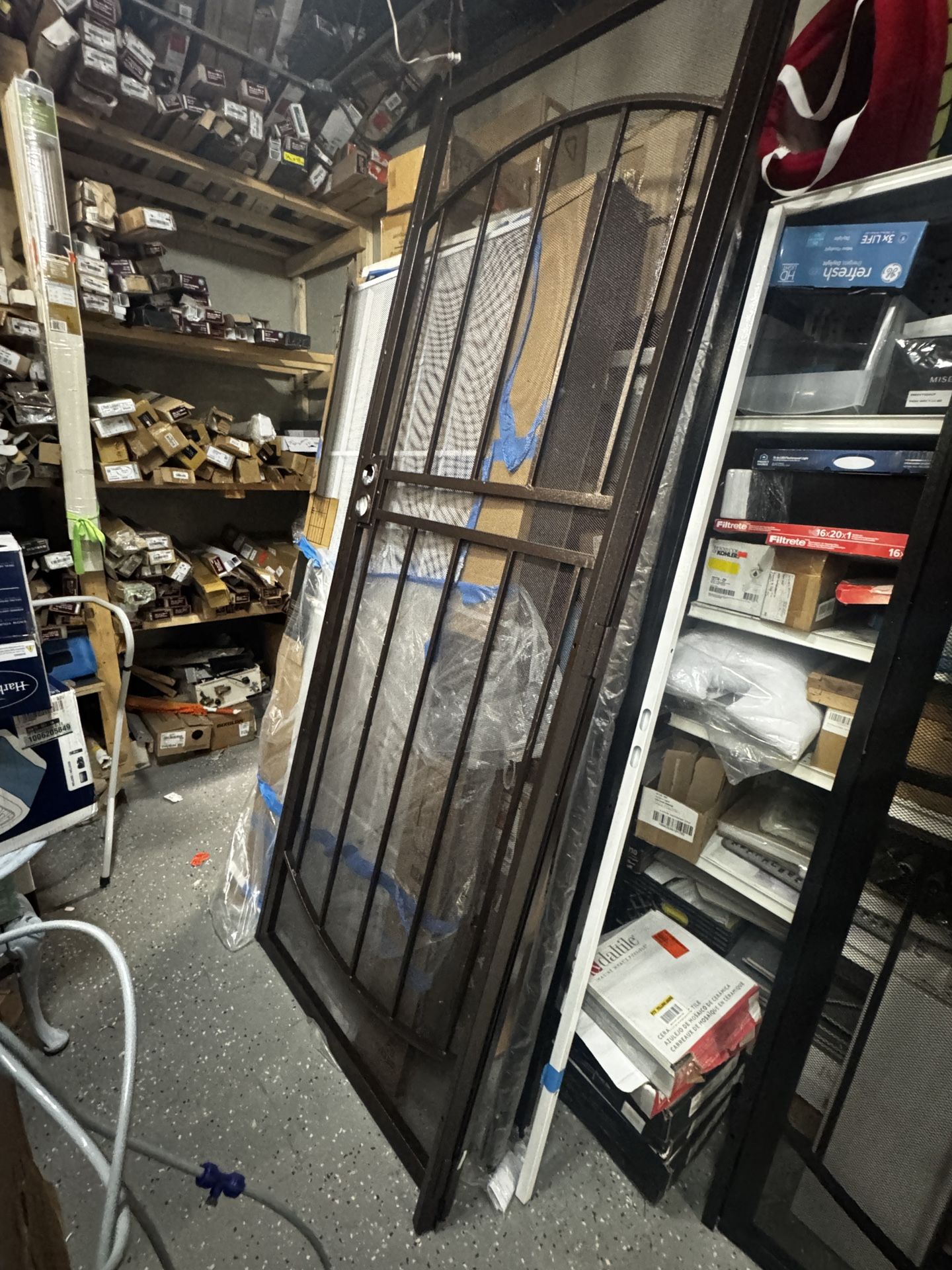 36x96 Metal Screen Door / Sold As Is/ Few Dents On The Screen