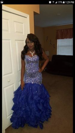 Blue Mermaid prom dress