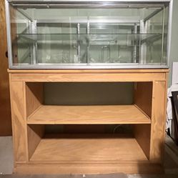  Lighted Glass Display Case w/ Stand