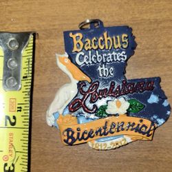 Bacchus Celebrates the Louisiana Bicentennial 1(contact info removed) Commemorative Pendant