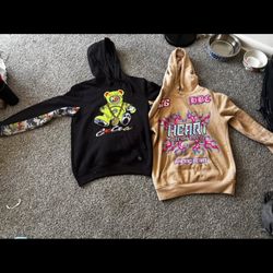 2 Graphic Hoodies - Size S 