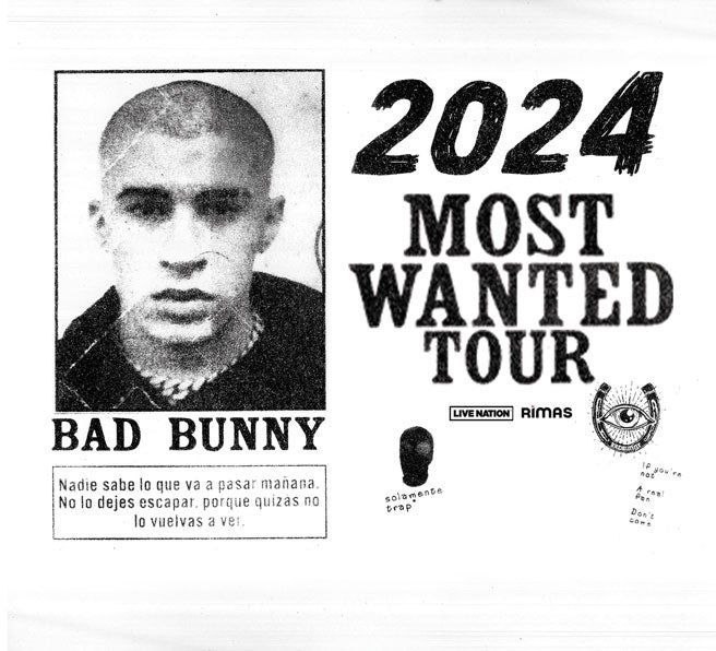 Bad Bunny Most Wanted Tour Floor Tickets. 1000 OBO! 
